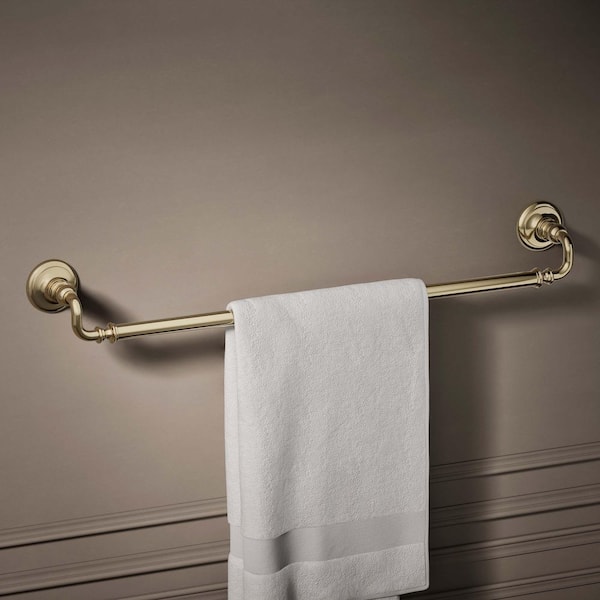 Artifacts 30 in. Towel Bar in Vibrant French Gold