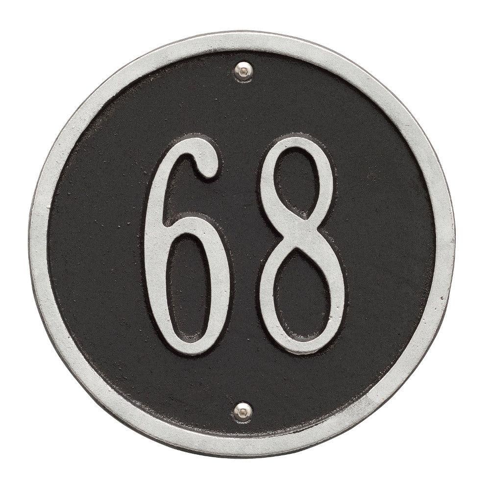 Round Petite Black/Silver Wall 1-Line Address Plaque price history on PriceWatchPro
