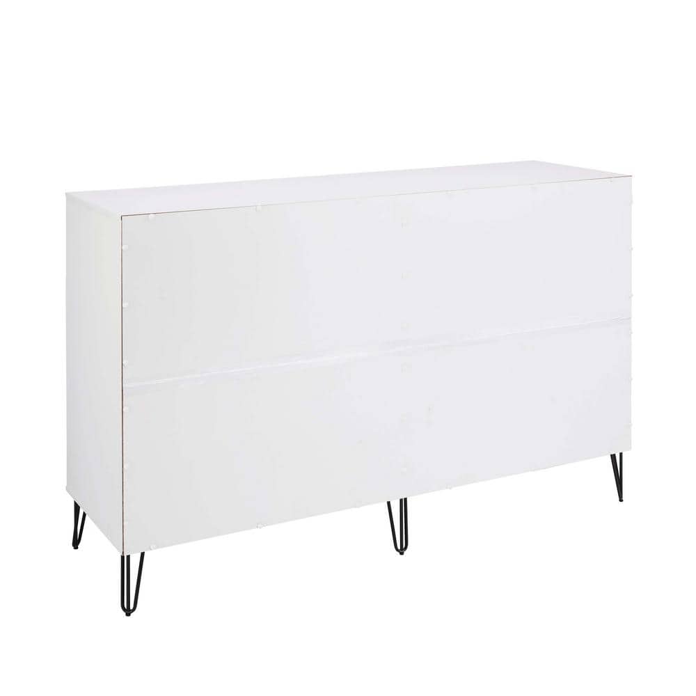 White and Grey Double Dresser with Soft Close Drawers