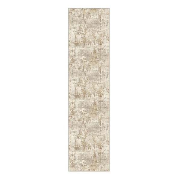 Brown 2 x 8 ft. Woven Abstract Runner Indoor Area Rug
