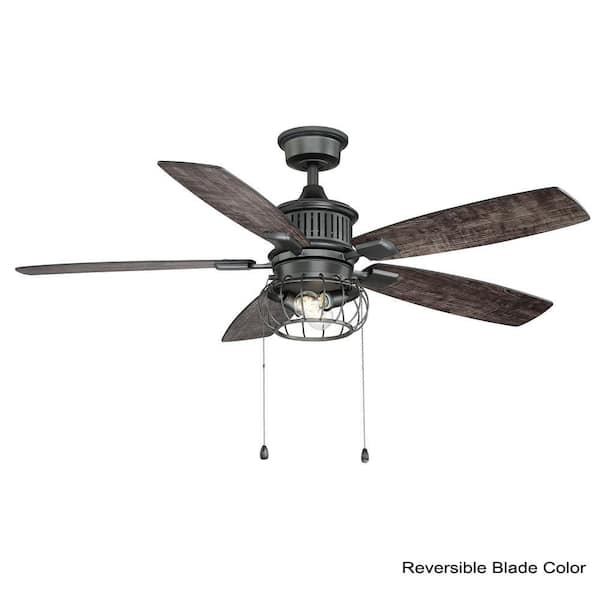 Home Decorators Collection Aldenshire 52 In Led Indoor Outdoor Natural Iron Ceiling Fan With Light Kit