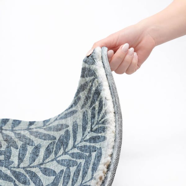 Dream Shag Premium Machine Washable Abstract ADS111 Blue 9 ft. x 12 ft. Area Rug