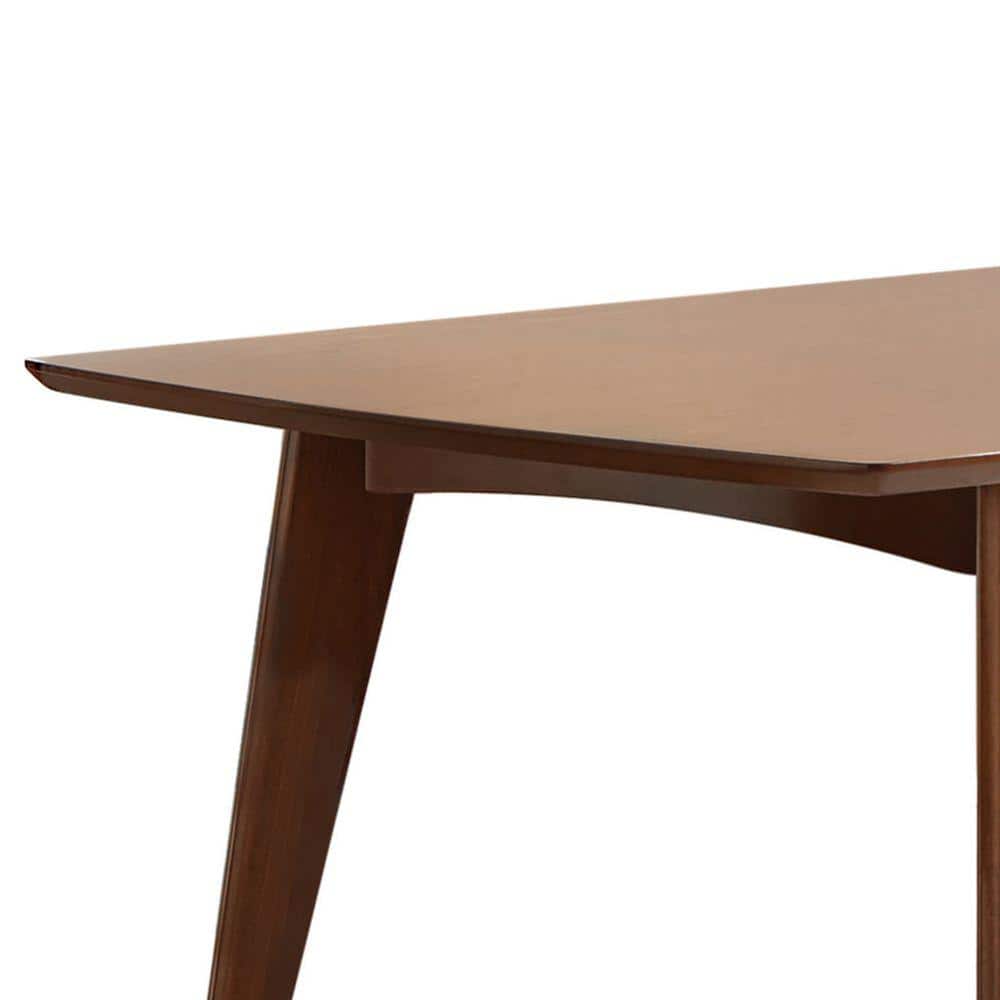 Dark Walnut Mid-Century Modern Rectangular Dining Table