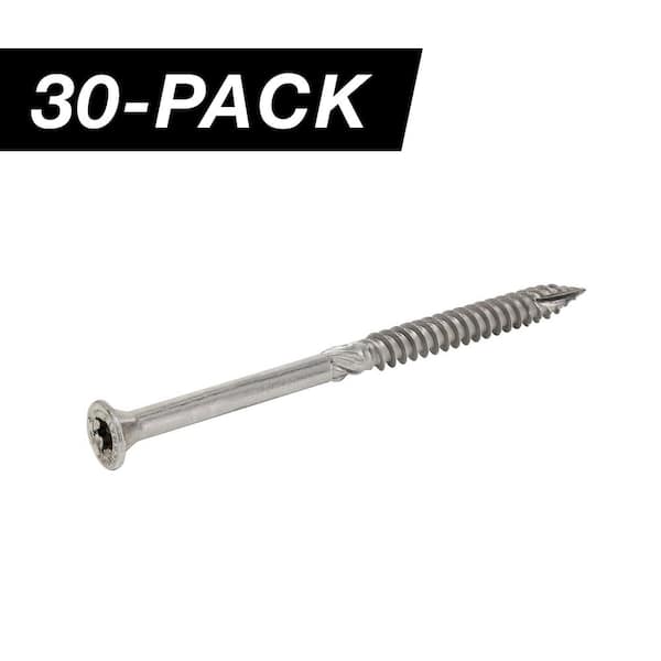 3/8 in. x 6 in. Star Drive Wafer Head Structural 316 Stainless Steel Screw (30-Piece)