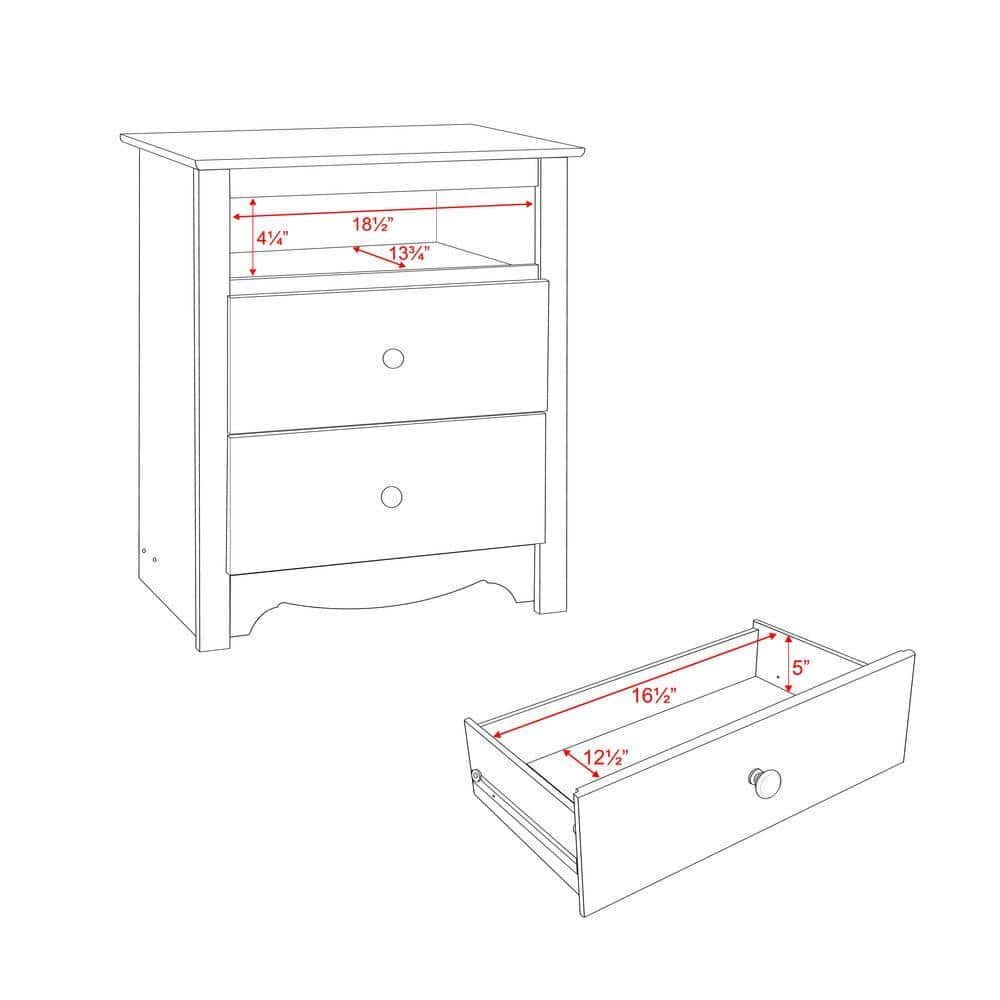 Elegant Cherry Nightstand with Open Shelf and Antique Bronze Knobs