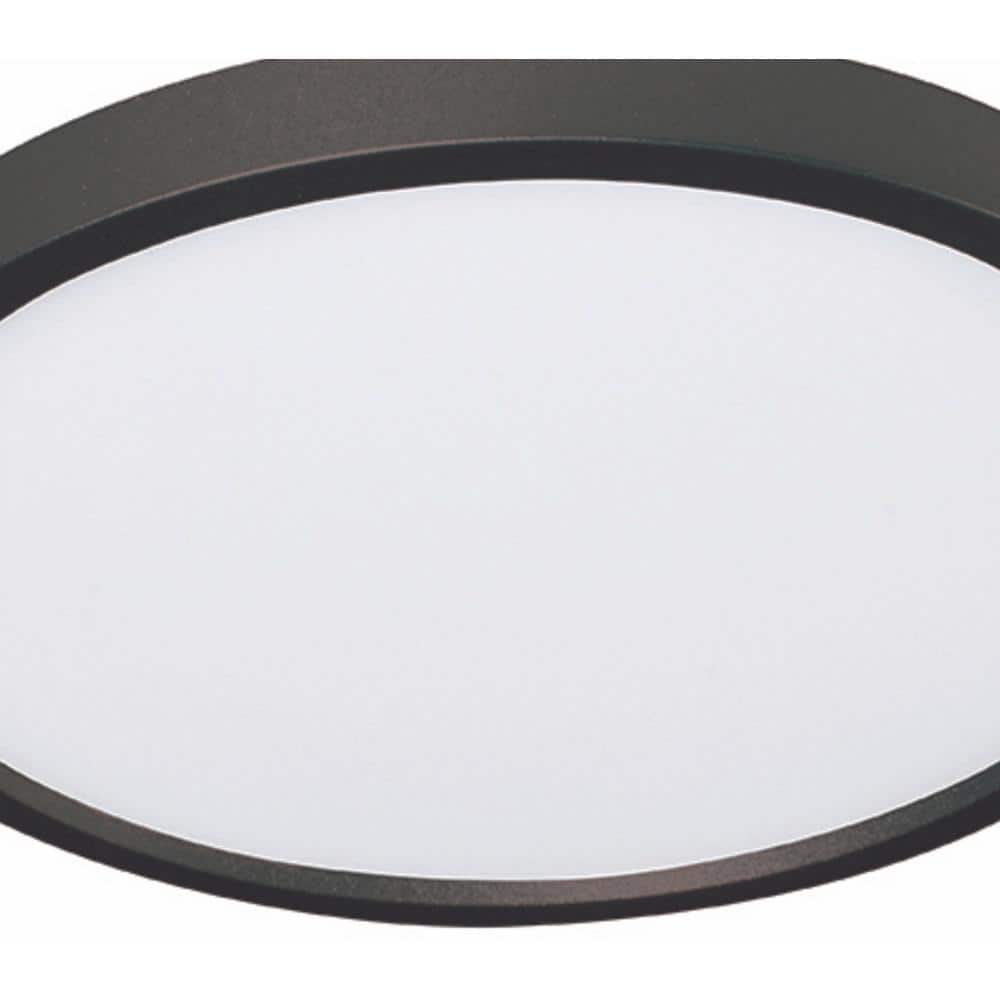 Satin Nickel 8" LED Indoor/Outdoor Transitional Bowl Flush Mount