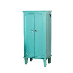 Cabby Turquoise Jewelry Armoire 40 in. x 19 in. x 13.75 in.