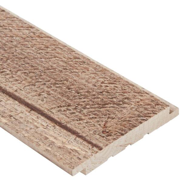 Unbranded 1 in. x 6 in x 8 ft. Ghost Wood Bannack Brown Shiplap Siding Weathered Barn Wood Boards