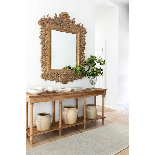 Nabela Noor Home Maan Sky Blue Traditional 2 ft. x 7 ft. Machine Woven Area Rug