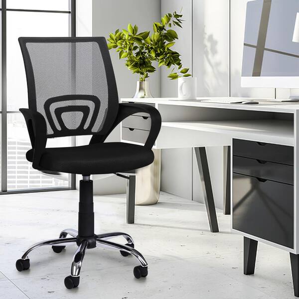 MAYKOOSH Black Height Adjustable Executive Office Mesh Mid