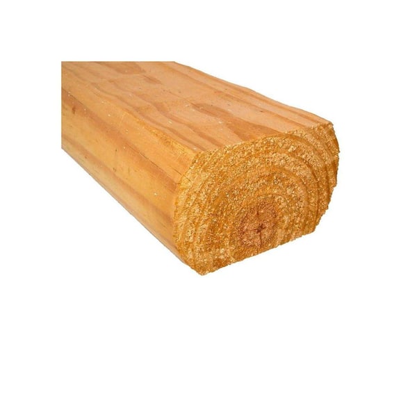 Unbranded 2.75 in x 4 in x 8 ft. Pressure-Treated Landscape Timber Wood Post
