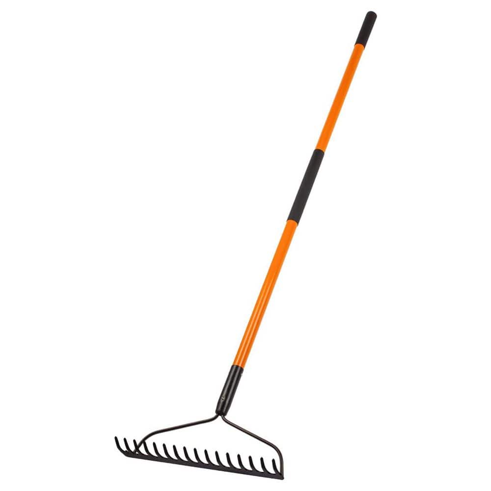 58 in. Fiberglass Handle Steel Rake Head Bow Rake with 14 Tines Rust Resistant Heavy Duty Garden Tool price history on PriceWatchPro
