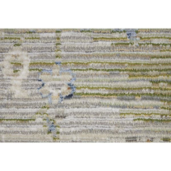 2 ft. x 3 ft. Ivory, Green, Blue Abstract Area Rug