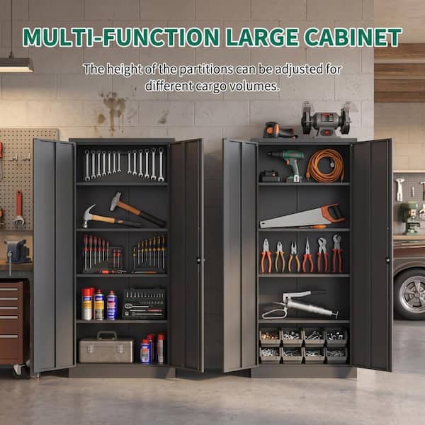 Damodpoy 4-Tier 72 in. H Metal Heavy-Duty Garage Storage Cabinet