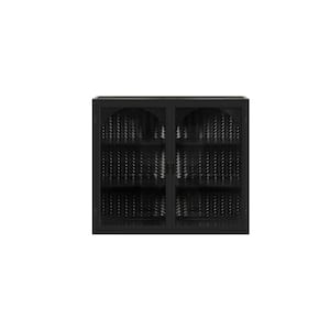 27.6 in. W x 9.1 in. D x 23.6 in. H Bathroom Storage Wall Cabinet With Detachable Shelves in Black