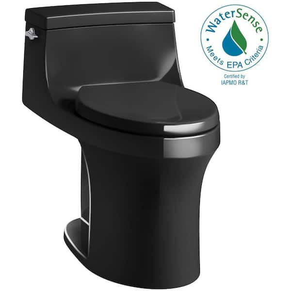 KOHLER Black Black Rough-In WaterSense Elongated Toilet at