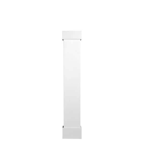 12 in. x 11 ft. Premium Square PVC Column Wrap Kit-Modern Series