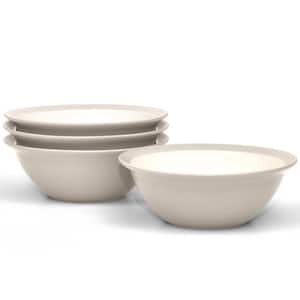 Colorwave Sand 7 in., 22 fl. oz. (Tan) Stoneware Curve Soup/Cereals, (Set of 4)