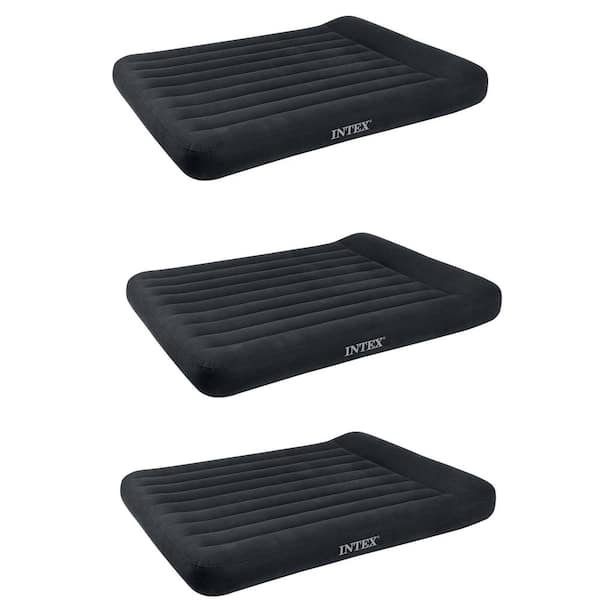 Intex Truaire Luxury Queen Air Mattress Airbed with Lumbar Support and Built in Pump