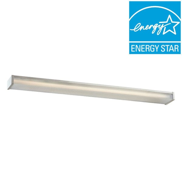 Commercial Electric 4 ft. 2-Light Fluorescent Wraparound White Surface Mount Fixture