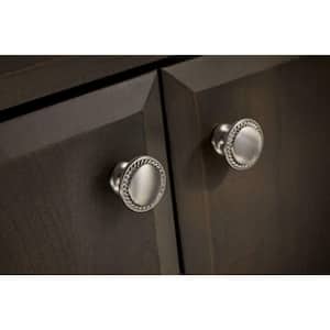 Rope Edged 1-3/16 in. (30 mm) Classic Satin Nickel Round Cabinet Knob