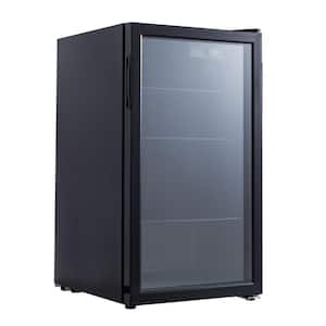 Ivation 126 Can Beverage Refrigerator, Freestanding Mini Fridge with Glass  Door - Stainless Steel 