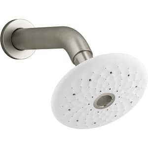 Exhale 4-Spray 4.8 in. Single Wall Mount Fixed Rain Shower Head in Vibrant Brushed Nickel