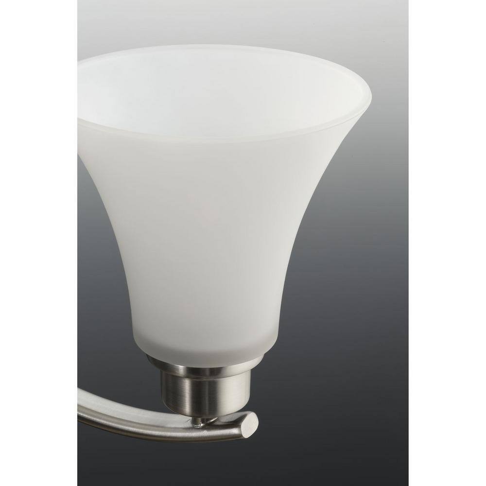 Joy Brushed Nickel Mini Pendant with Fluted Glass Shade