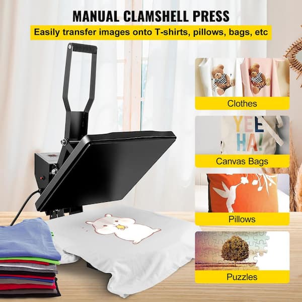 TUSY Auto Heat Press Machine, 15x15 Smart Heat Press Machine for T-Shirts  with Auto Release, Professional T-Shirt Press Machine for HTV, Sublimation