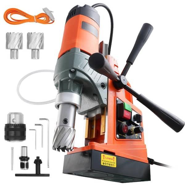 SKYSHALO Magnetic Drill, 1.45 KW 1.57 in. Boring Diameter, Portable Electric Mag Drill Press with 1 2,500 N Number of Speeds 800