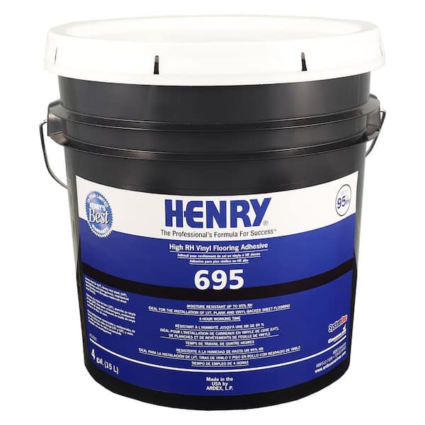 695 16 qt. 1 Hour Dry Time, High RH Vinyl Floor Adhesive in Off White