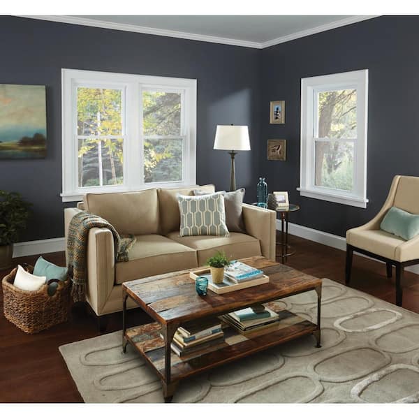 28 in. x 54 in. 70 Series White Single Hung Low-E Argon Glass Vinyl Fin with J Window, Screen Incl