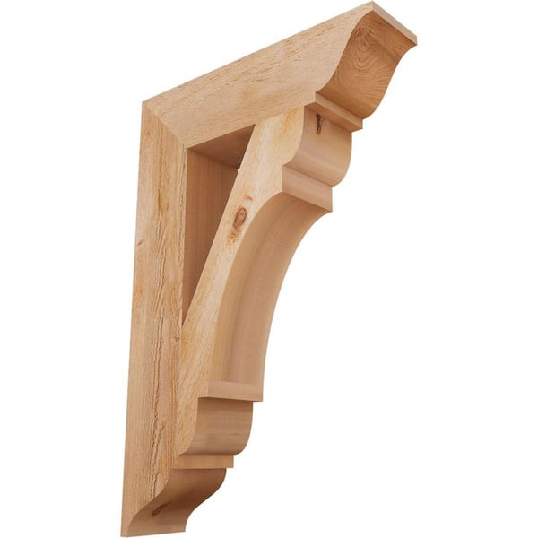 Ekena Millwork 6 in. x 36 in. x 24 in. Western Red Cedar Olympic Traditional Rough Sawn Bracket
