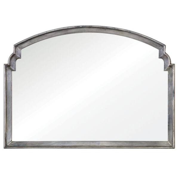 Unbranded 29.25 in. x 41.875 in. Silver Arch Top Framed Mirror