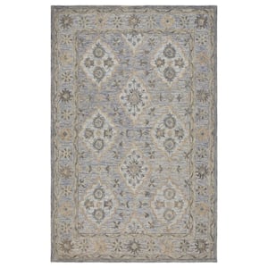 Hand-Tufted Wool Oriental Indoor Area Rug LR81285 7 ft. 9 in. x 9 ft. 9 in. Blue