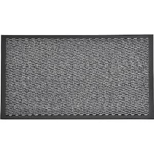 Lisa Grey 31 in. x 24 in. Polyester Sheltered Front Door Mat