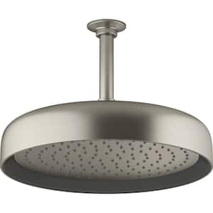 Statement 1-Spray Patterns with 2.5 GPM 10 in. Wall Mount Fixed Shower Head in Vibrant Brushed Nickel