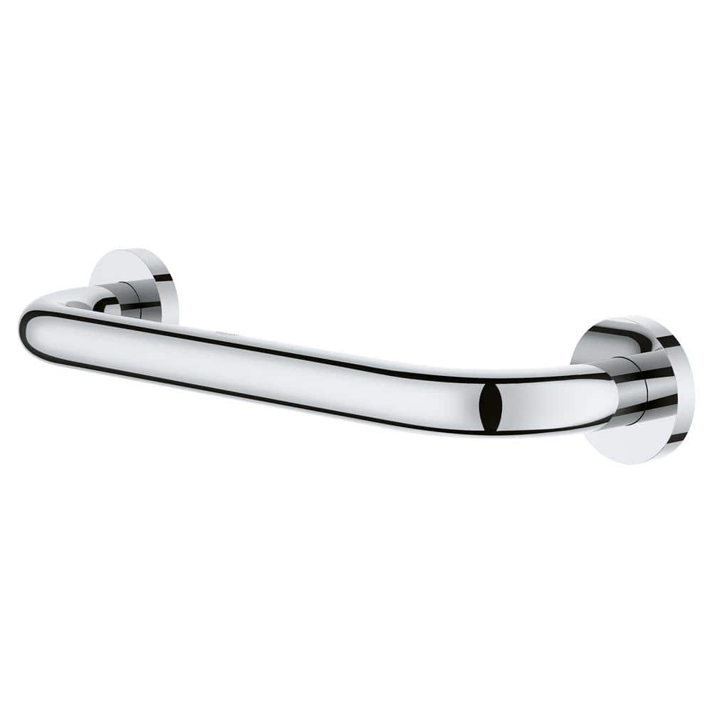 GROHE Essentials 12 in. Concealed Screw Grab Bar in Brushed Nickel ...