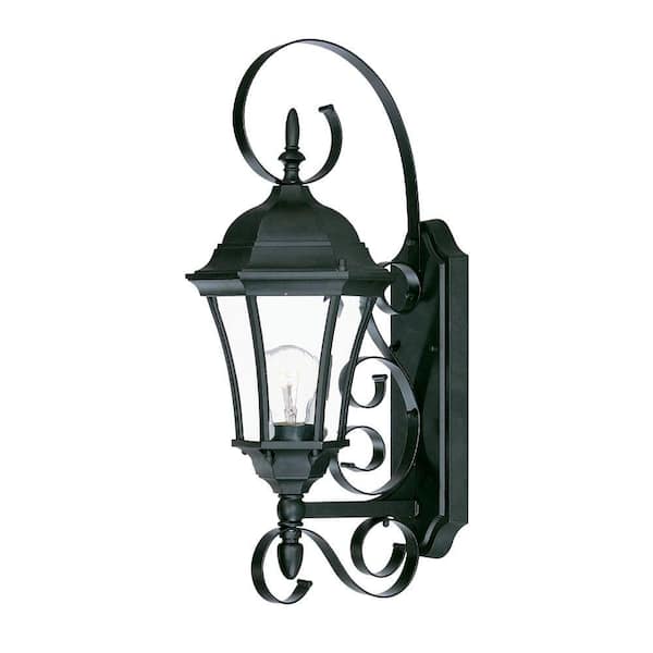 Acclaim Lighting New Orleans Collection 1-Light Matte Black Outdoor Wall Lantern Sconce