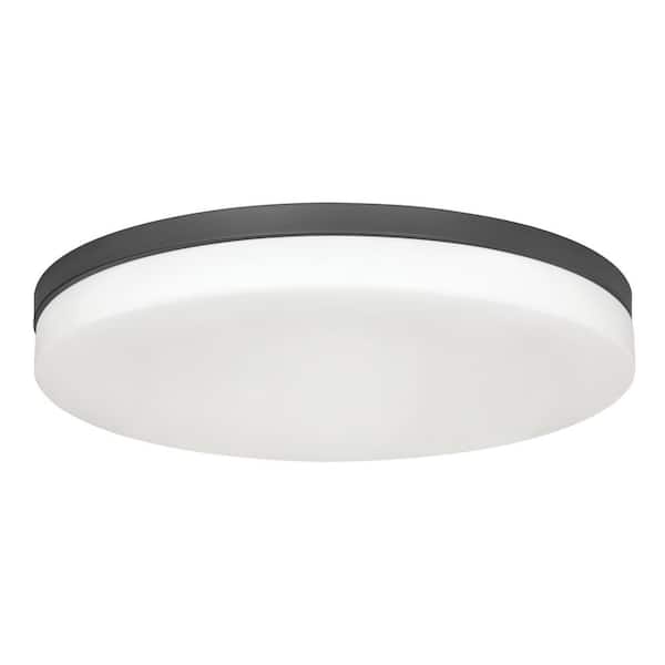 AFX Oscar 19 in. 1-Light Black LED Flush Mount