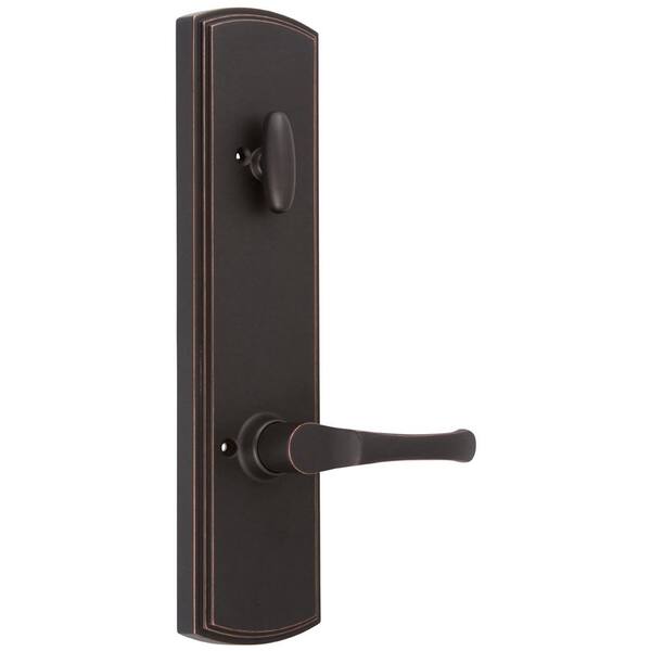 Delaney Italian Collection Briona Edged Bronze Dummy Door Handleset with Artino Interior Left-Hand Delaney Italian Collection Briona Edged Bronze Dummy Door Handleset with Artino Interior Left-Hand