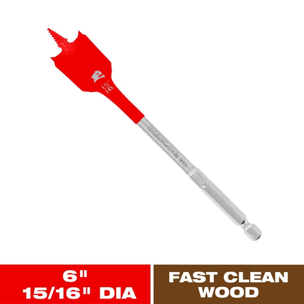 DIABLO 15/16 in. x 6 in. SPEEDemonHigh Speed Steel Spade Bit (1