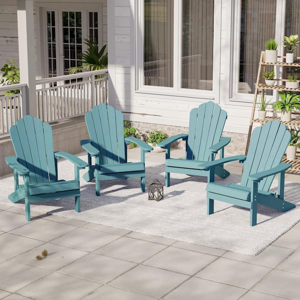 Weather Resistant Plastic Adirondack Chair (Set of 4)