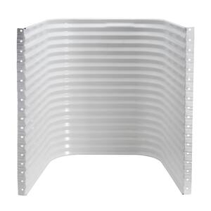 55 in. W x 36 in. D x 72 in. H White Steel Egress Window Well