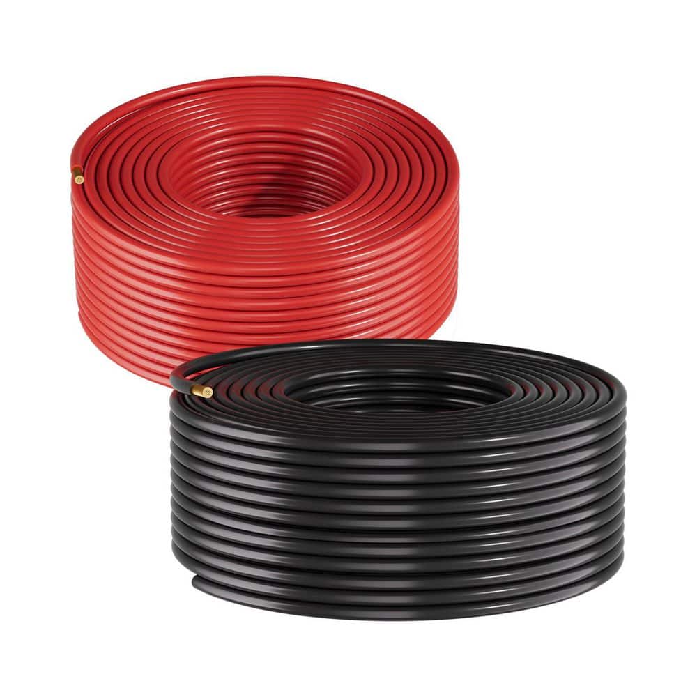 Solar Panel Wire Kit, 200 ft. 10 AWG (6 sq. mm) Extension Cable in Black and Red, PV Tinned Copper Wire for RV, Boat price history on PriceWatchPro