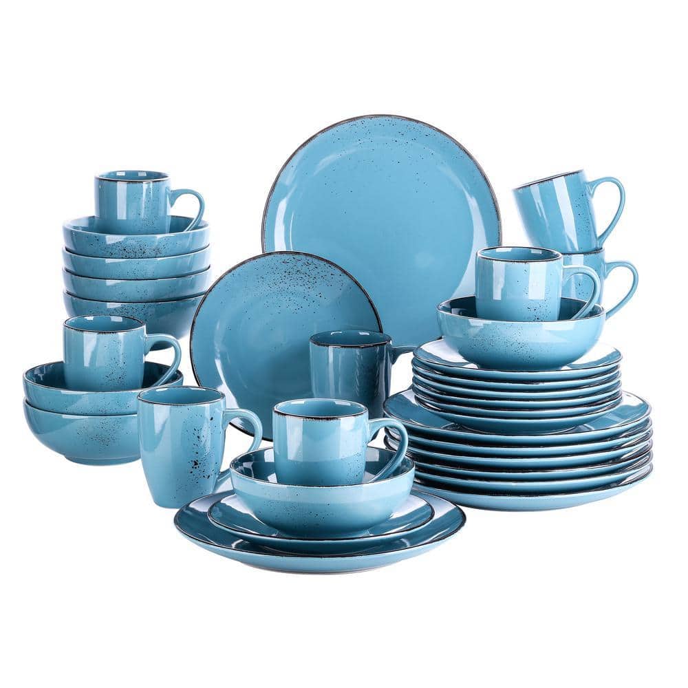   Blue Line 食器セット vancasso Navia Oceano Sea Blue 32-Piece Ceramic Dinnerware Set