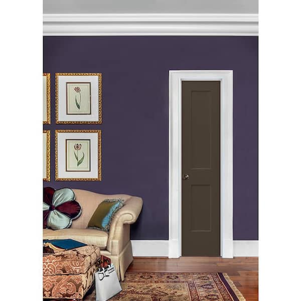 20 in. x 80 in. Monroe Dark Chocolate Right-Hand Smooth Solid Core Molded Composite MDF Single Prehung Interior Door