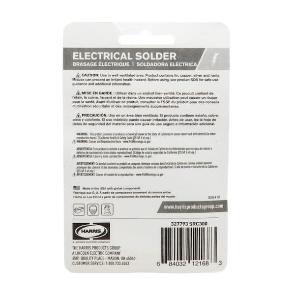 Lincoln Electric - Lead-Free Solid Wire Solder: Tin & Silver - 37154671 -  MSC Industrial Supply