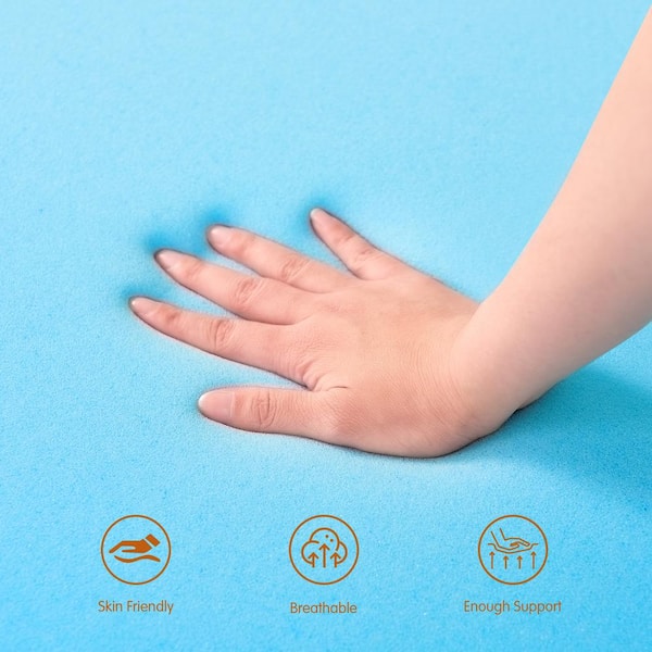Medium 3 in. Full Gel Memory Foam Mattress Topper, Protect Your Bed