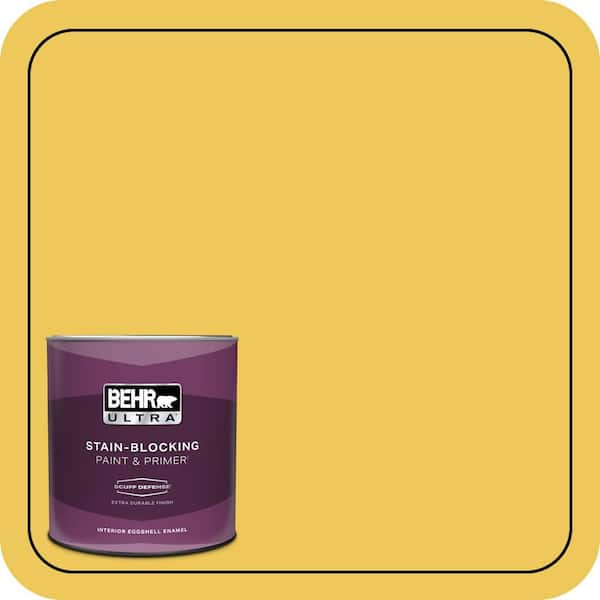 BEHR ULTRA 1 qt. #390B-6 Citrus Zest Extra Durable Eggshell Enamel Interior Paint & Primer